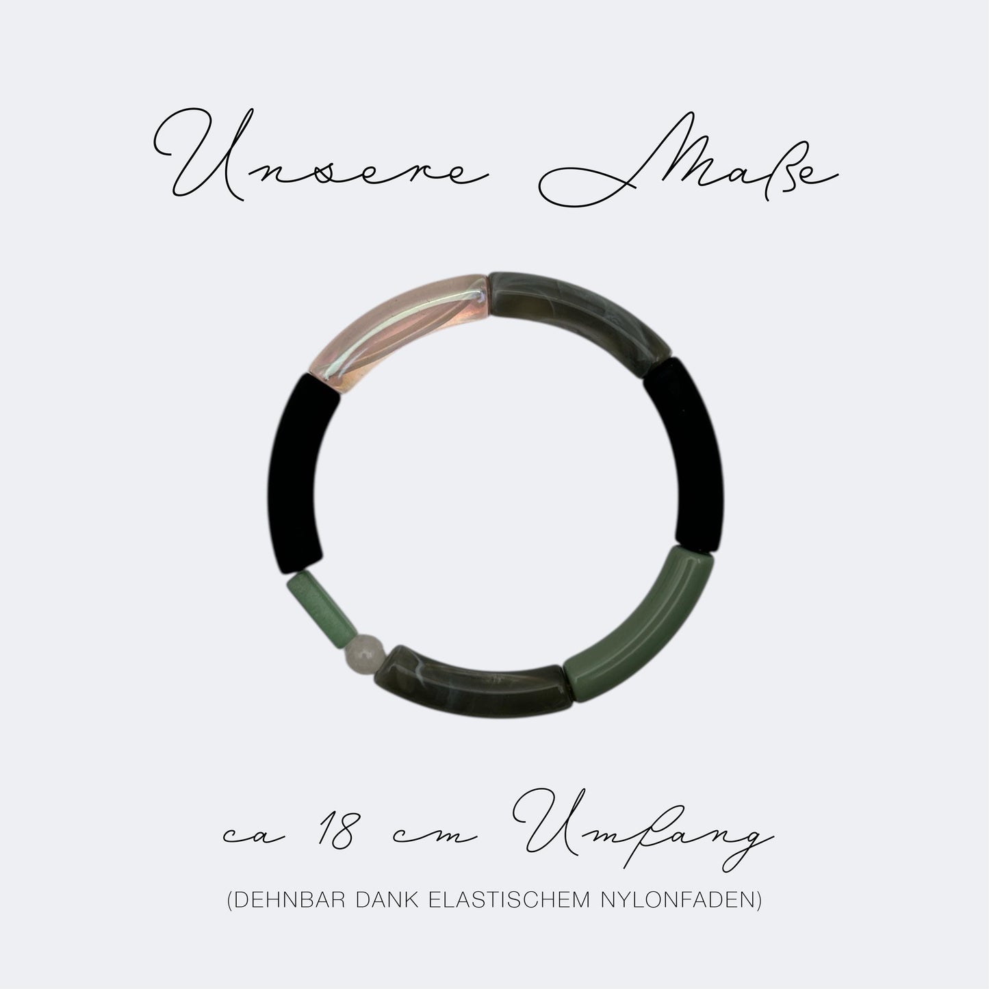 Tubearmband »Louise« | Halbedelstein | Acrylperlen | Armschmuck | retro | Bracelets | Geschenk