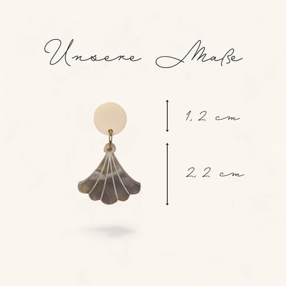 Ohrring »Anneliese« | allergikerfreundlich | marmoriertes Acryl | Muschel | perlmutt | leichte Statement-Ohrringe | Schmuck | Geschenk