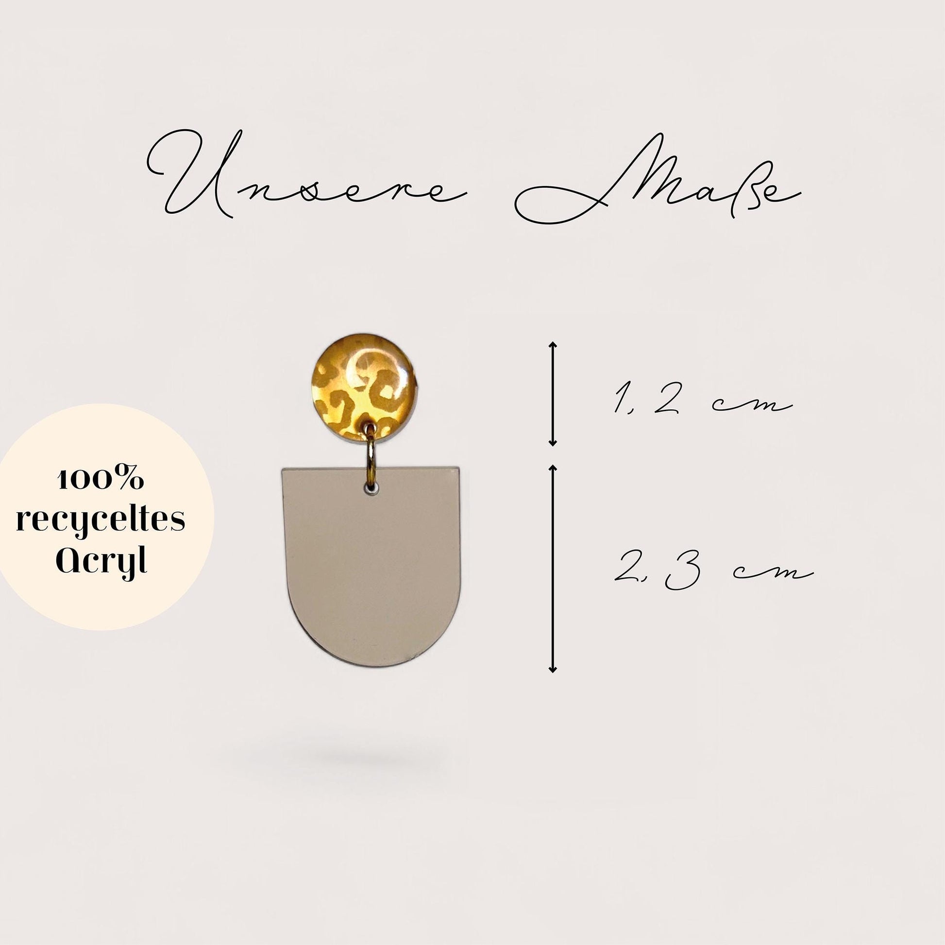 Ohrring »Tine« | allergikerfreundlich | braunes Acryl | Leomuster | gold | leichte Statement-Ohrringe | Schmuck | Geschenk beste Freundin