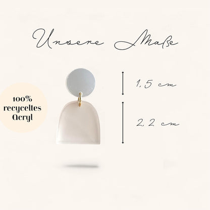 Ohrring »Klara« | allergikerfreundlich | weißes Acryl | minimalistisch | leichte Statement-Ohrringe | Schmuck | Geschenk für Freundin