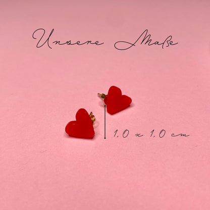 Stecker-Ohrring »Valentina« | allergikerfreundlich | rotes Acryl | leichte Statement-Stecker | Schmuck | Geschenk beste Freundin