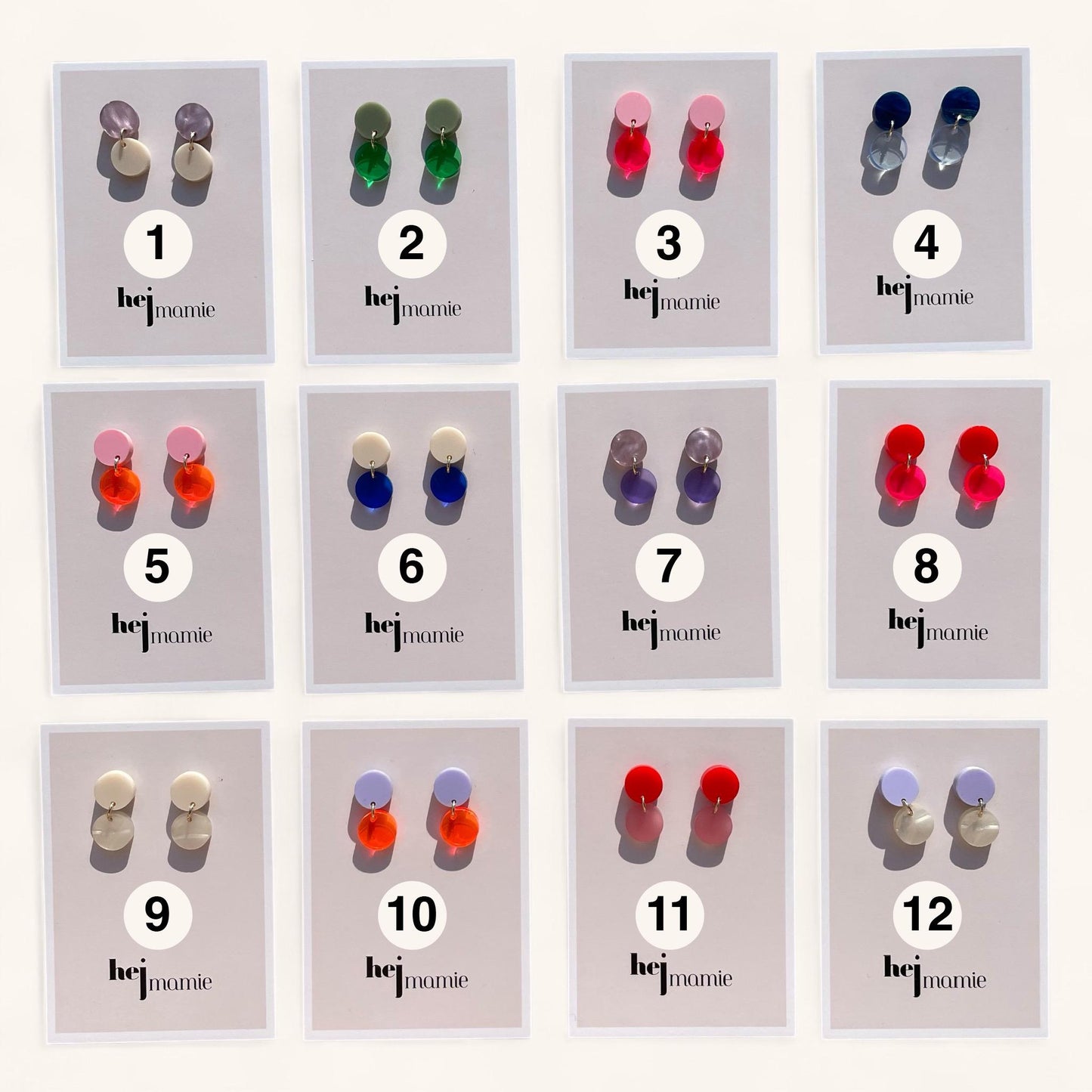 Ohrring »Lotta« | Farbvarianten |allergikerfreundlich | blaues und transparentes Acryl | leichte Statement-Ohrringe | Schmuck | Geschenk