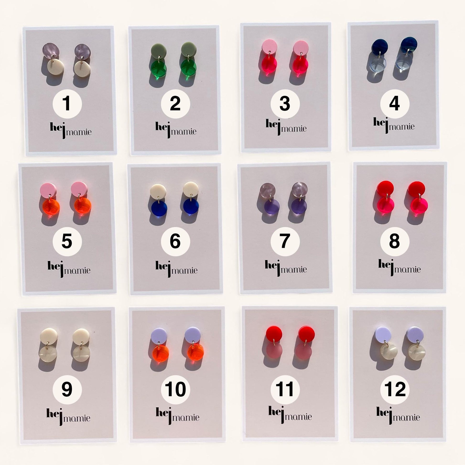 Ohrring »Lotta« | Farbvarianten |allergikerfreundlich | blaues und transparentes Acryl | leichte Statement-Ohrringe | Schmuck | Geschenk