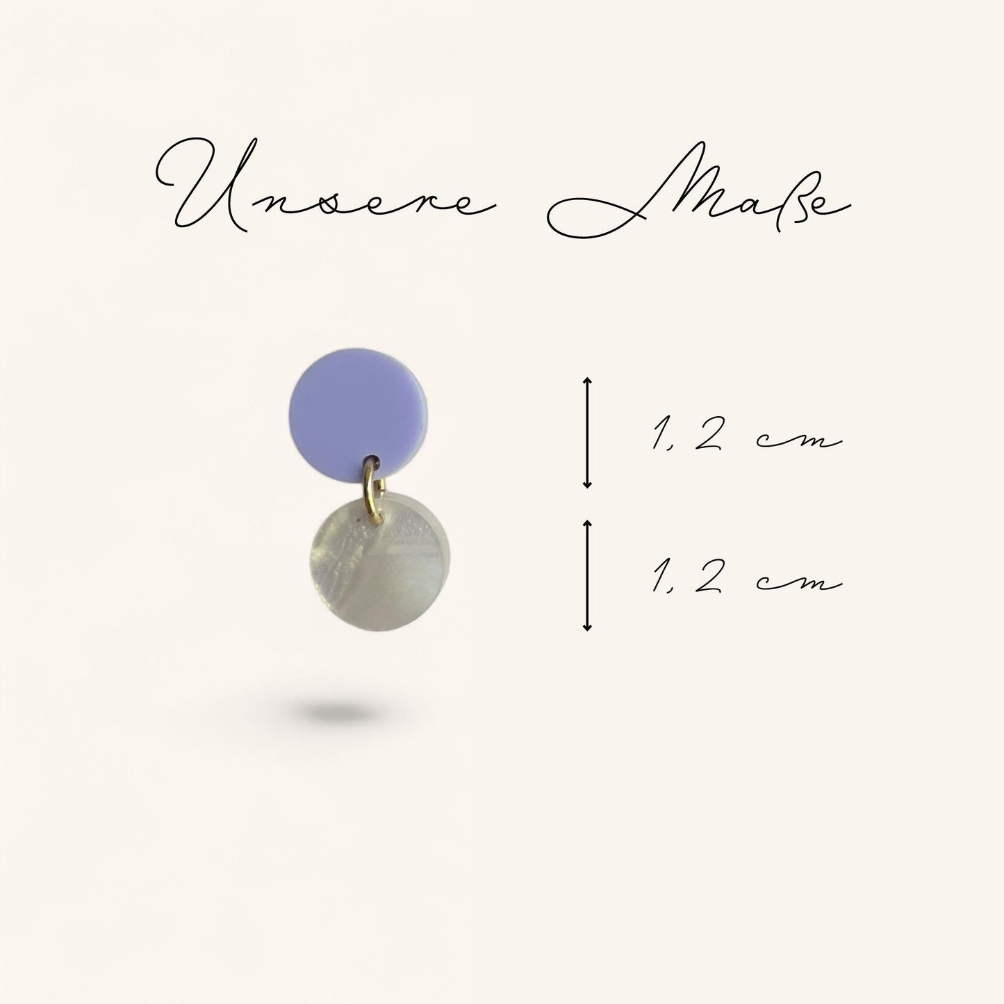 Ohrring »Lotta« | Farbvarianten | allergikerfreundlich | lila und perlmuttfarbenes Acryl | leichte Statement-Ohrringe | Schmuck | Geschenk