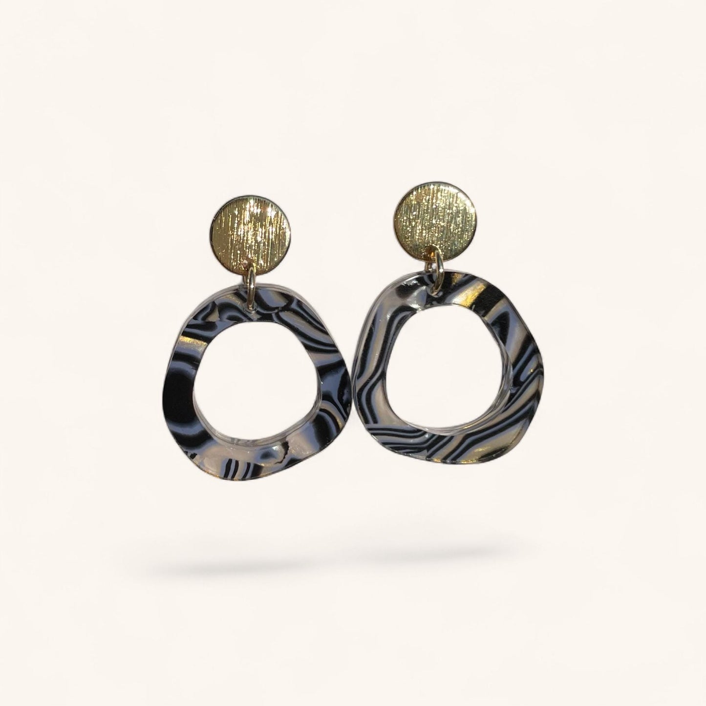 Ohrring »Madita« | allergikerfreundlich | Edelstahl vergoldet | Acetat | leichte Statement-Ohrringe | Schmuck | Geschenk