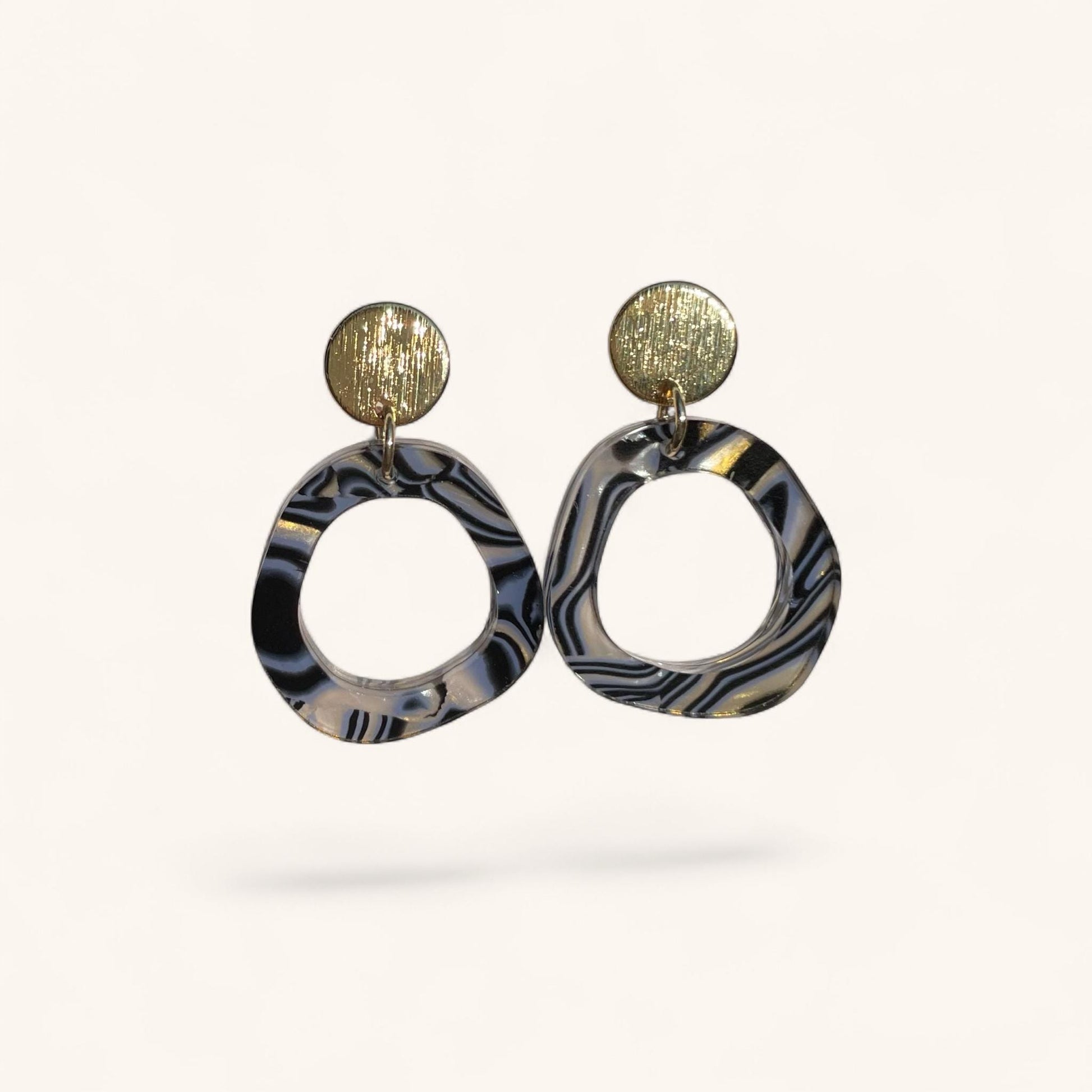 Ohrring »Madita« | allergikerfreundlich | Edelstahl vergoldet | Acetat | leichte Statement-Ohrringe | Schmuck | Geschenk