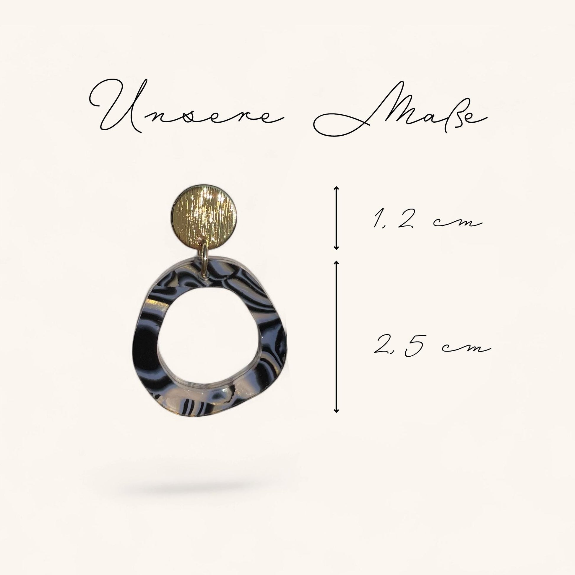 Ohrring »Madita« | allergikerfreundlich | Edelstahl vergoldet | Acetat | leichte Statement-Ohrringe | Schmuck | Geschenk