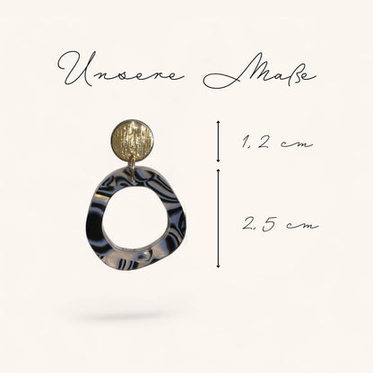 Ohrring »Madita« | allergikerfreundlich | Edelstahl vergoldet | Acetat | leichte Statement-Ohrringe | Schmuck | Geschenk