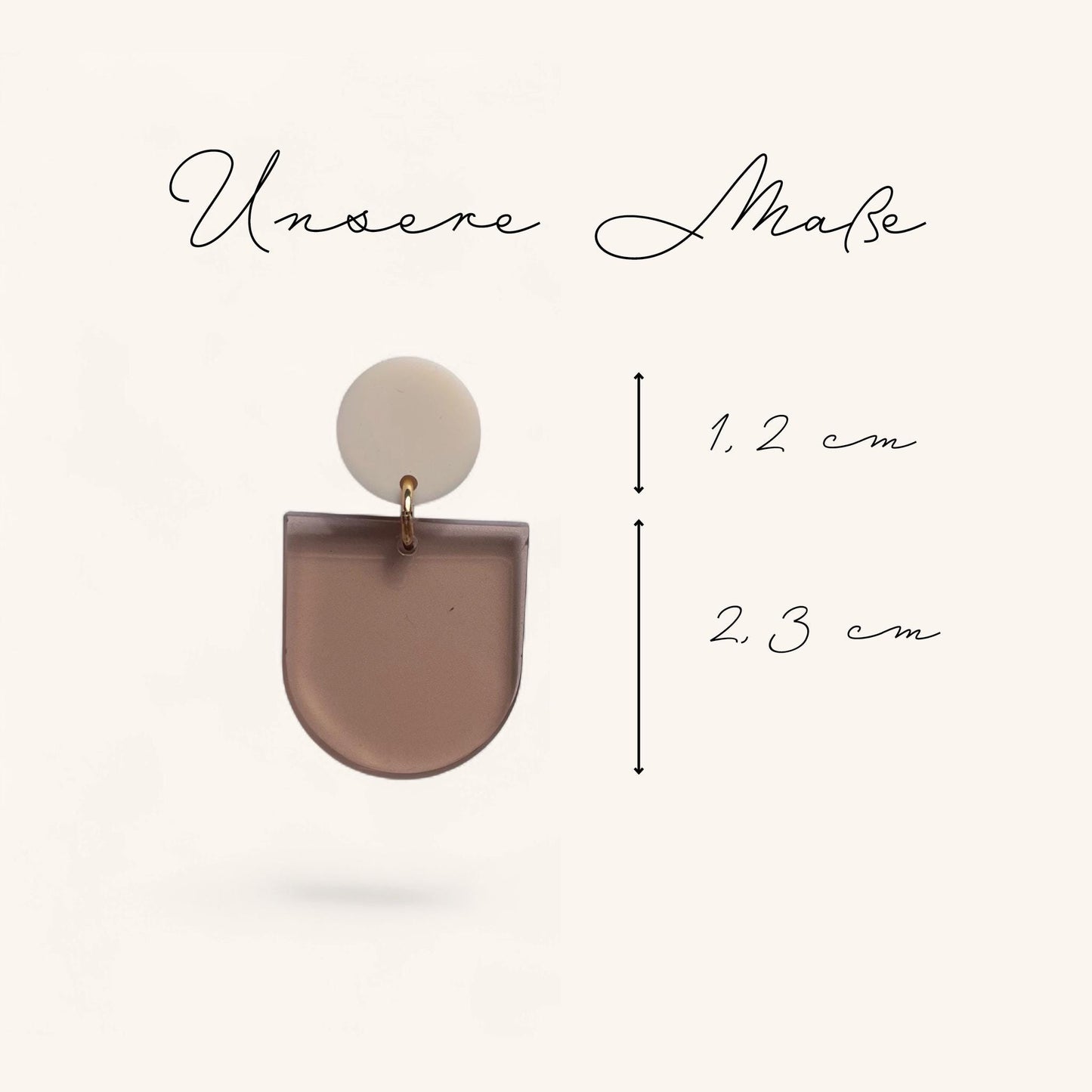 Ohrring »Cora« | allergikerfreundlich | braunes Acryl | matt und transparent | minimalistisch | leichte Statement-Ohrringe | Schmuck