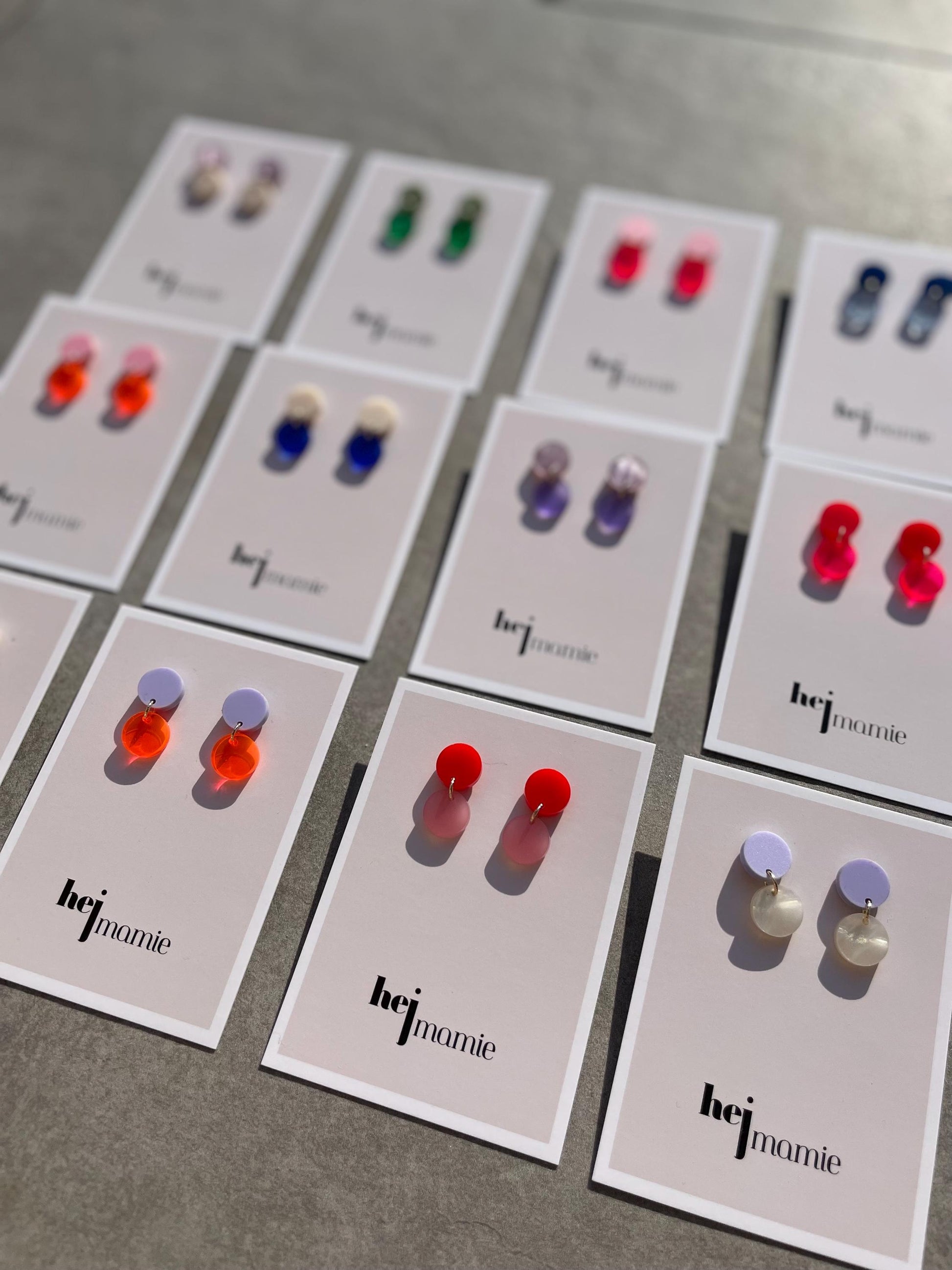 Ohrring »Lotta« | Farbvarianten |allergikerfreundlich | blaues und transparentes Acryl | leichte Statement-Ohrringe | Schmuck | Geschenk