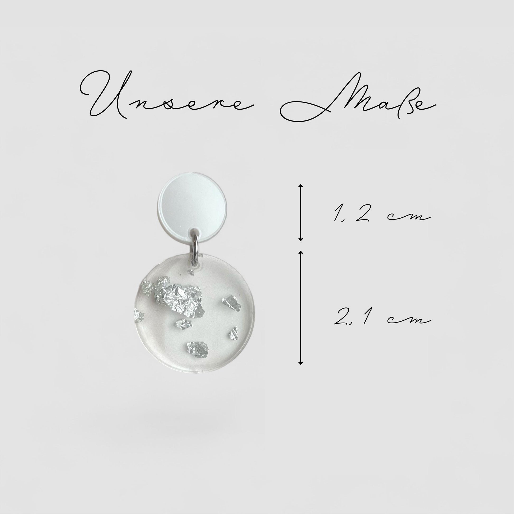 Ohrring »Sharon« | allergikerfreundlich | metallisch und transparent mit silber | festlich | leichte Statement-Ohrringe | Schmuck