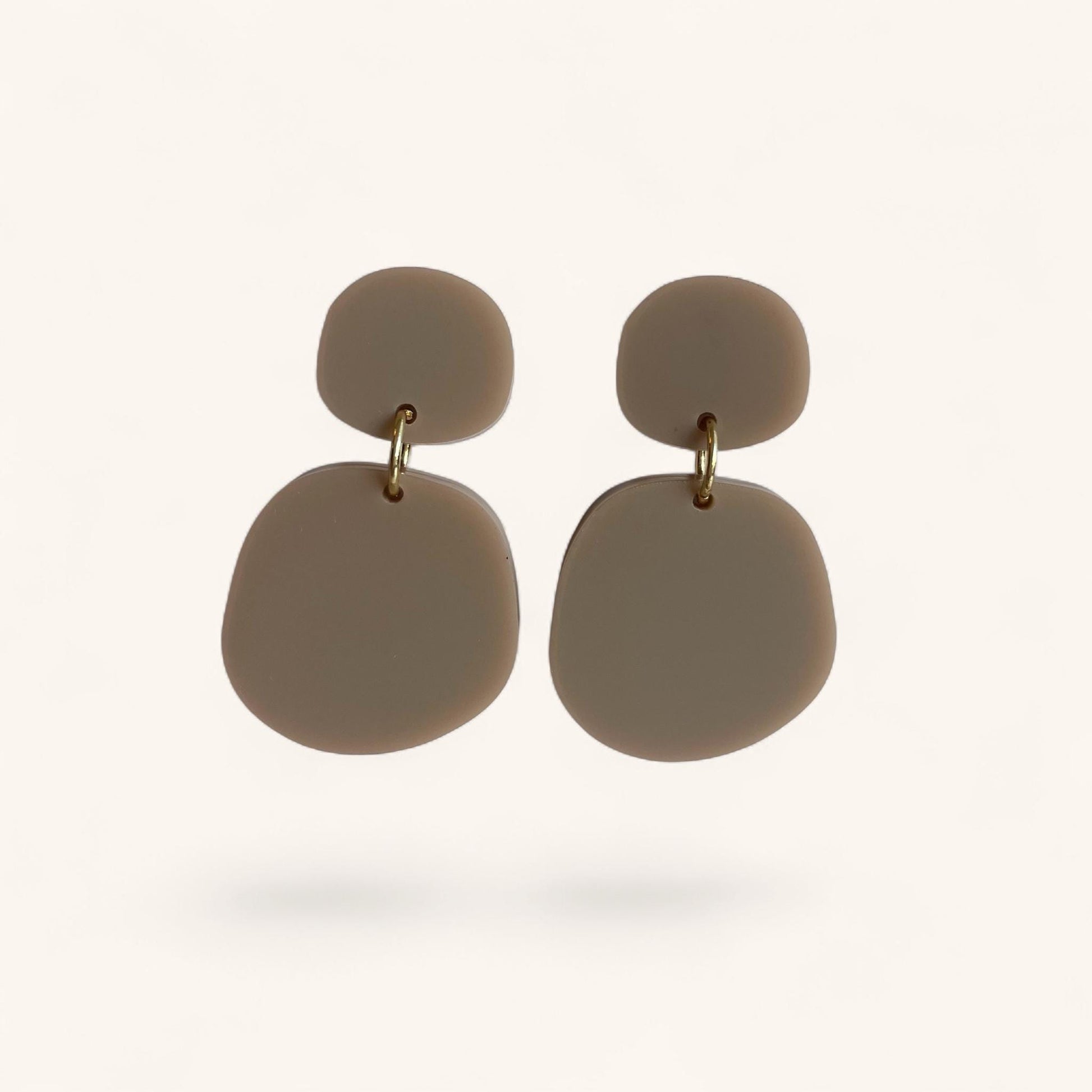 Ohrring »Jana« | allergikerfreundlich | asymmetrisch | 2-teilig | braun | leichte Statement-Ohrringe | Schmuck | Geschenk