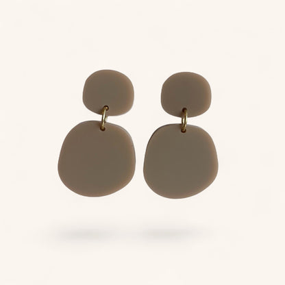 Ohrring »Jana« | allergikerfreundlich | asymmetrisch | 2-teilig | braun | leichte Statement-Ohrringe | Schmuck | Geschenk