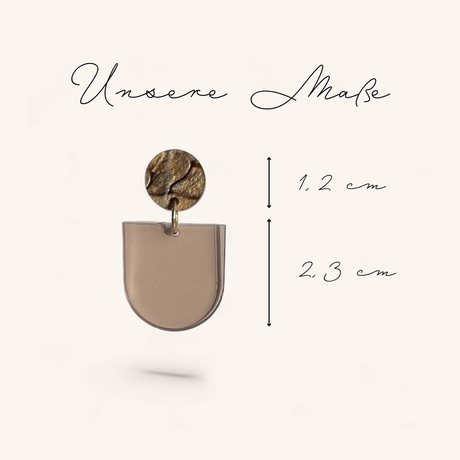 Ohrring »Cora« | allergikerfreundlich | braun-marmoriertes und braun-transparentes Acryl | leichte Statement-Ohrringe | Schmuck