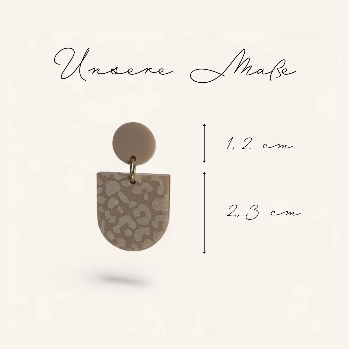 Ohrring »Leonie« | allergikerfreundlich | braunes Acryl | leichte Statement-Ohrringe | Gravur Leomuster | Schmuck | Geschenk