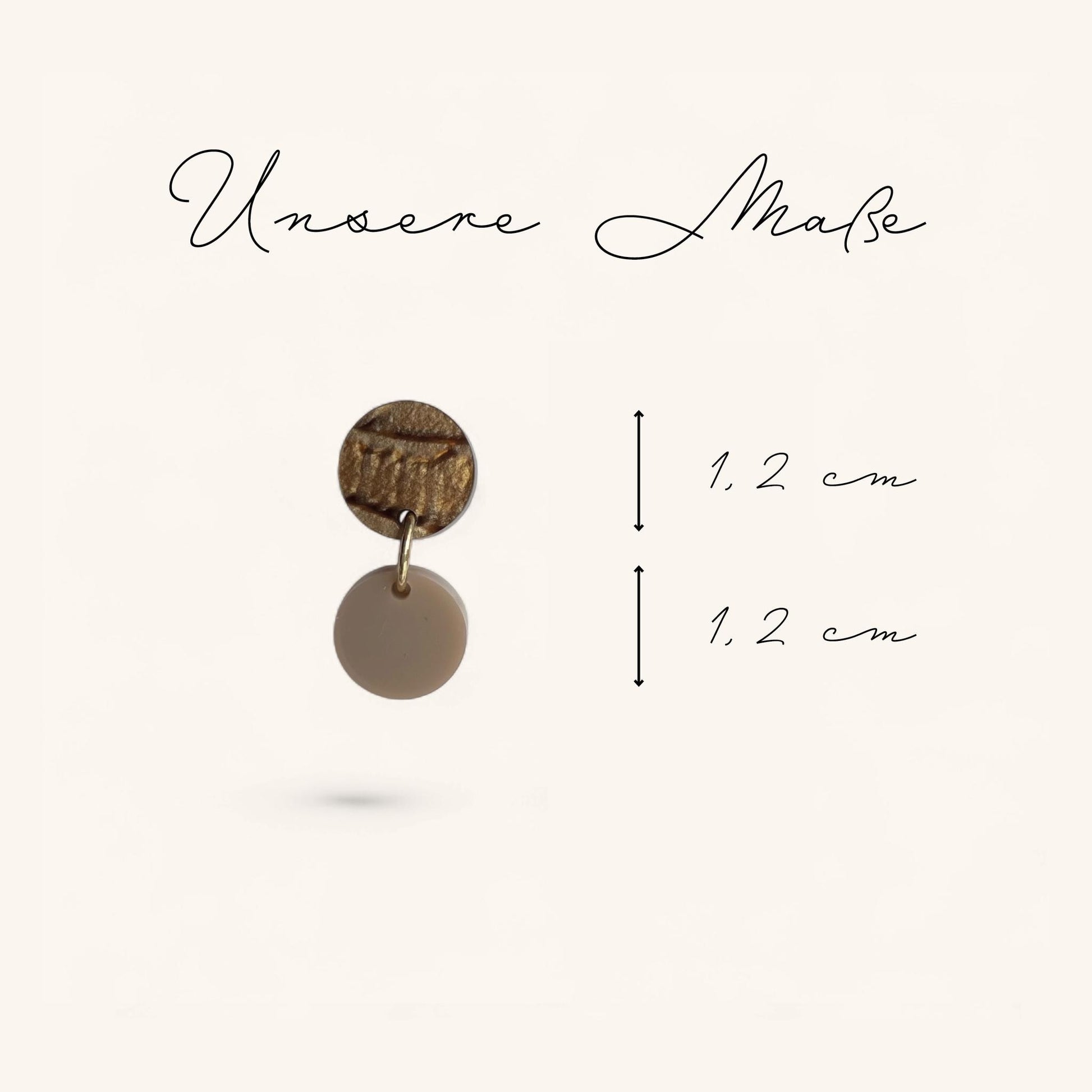Ohrring »Lotta« | allergikerfreundlich | braun marmoriert und braun transparentes Acryl | leichte Statement-Ohrringe | Gravur | Geschenk