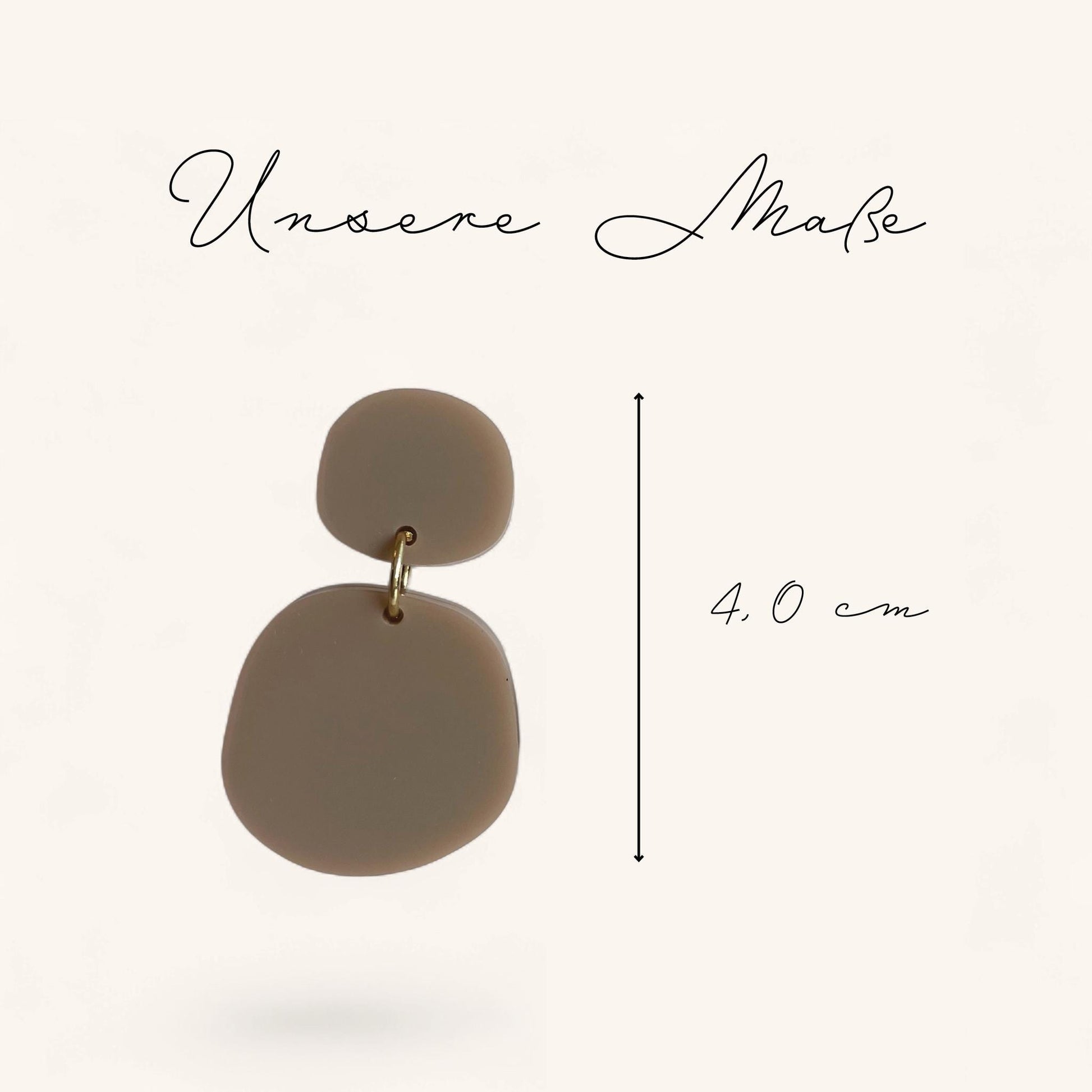 Ohrring »Jana« | allergikerfreundlich | asymmetrisch | 2-teilig | braun | leichte Statement-Ohrringe | Schmuck | Geschenk