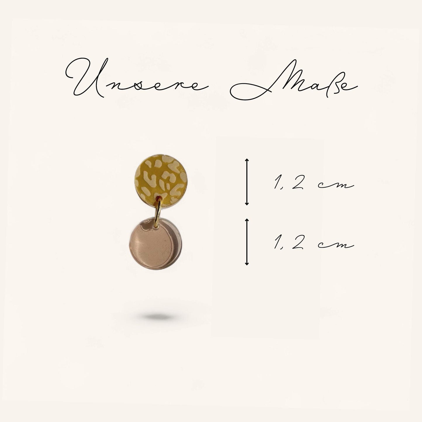 Ohrring »Lotta« | allergikerfreundlich | gold metallic und braun transparentes Acryl | leichte Statement-Ohrringe | Gravur | Geschenk