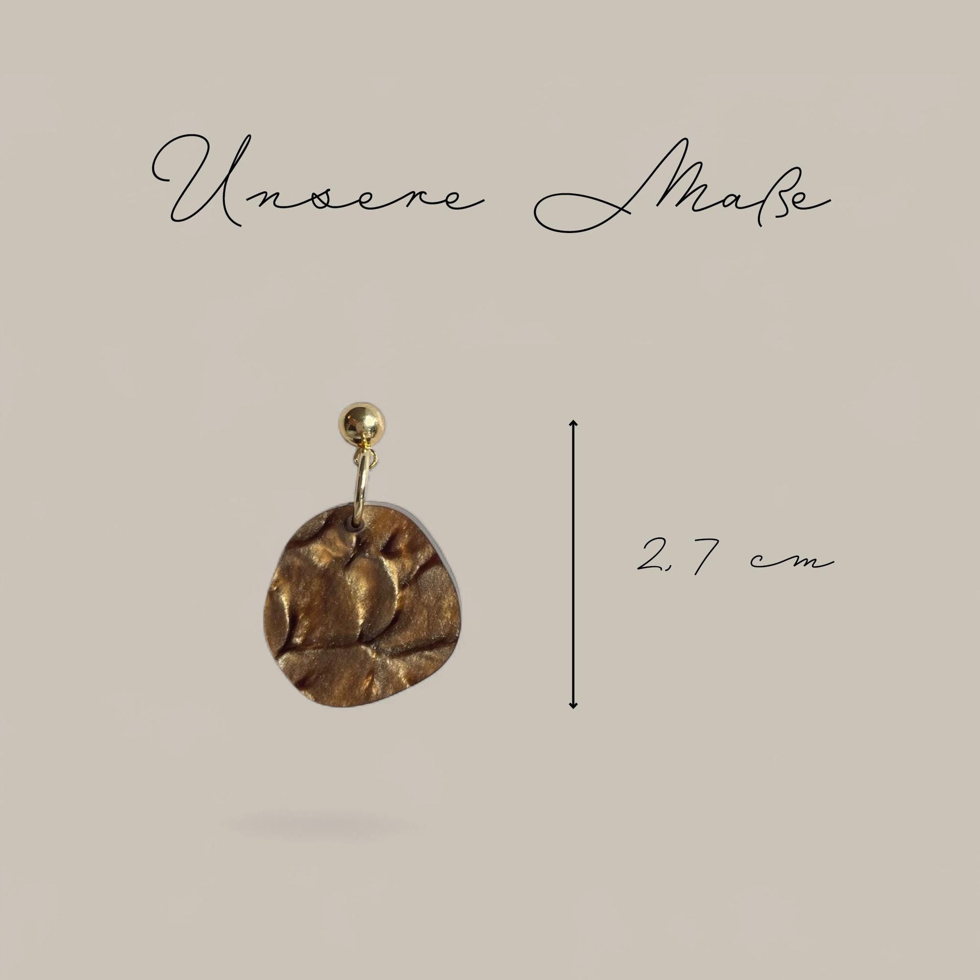 Ohrring »Astrid« | allergikerfreundlich | Acryl | braun marmoriert | leichte Statement-Ohrringe | Schmuck | Geschenk