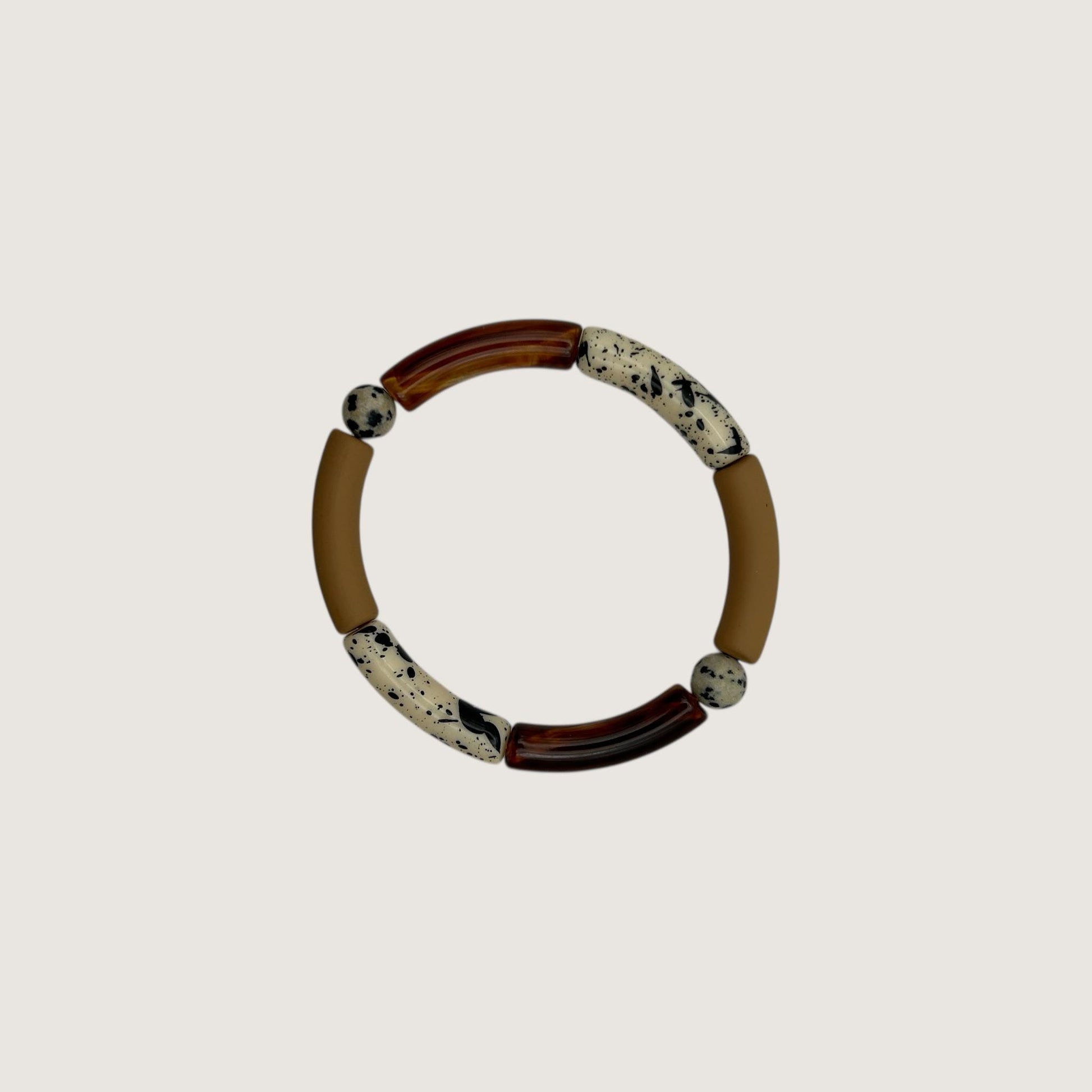 Tubearmband »Louise« | Halbedelstein | Acrylperlen | Armschmuck | retro | Bracelets | Geschenk