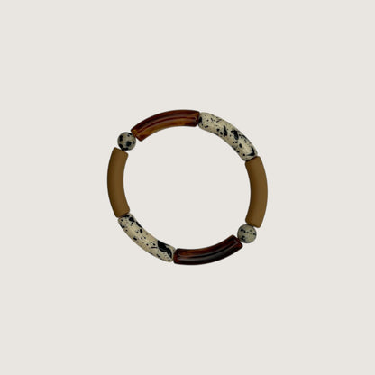 Tubearmband »Louise« | Halbedelstein | Acrylperlen | Armschmuck | retro | Bracelets | Geschenk