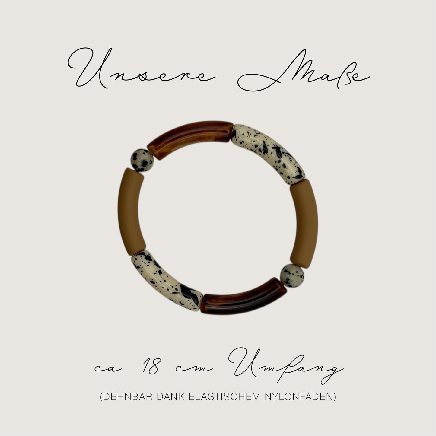 Tubearmband »Louise« | Halbedelstein | Acrylperlen | Armschmuck | retro | Bracelets | Geschenk