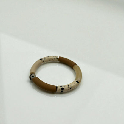 Tubearmband »Louise« | Halbedelstein | Acrylperlen | Armschmuck | retro | Bracelets | Geschenk