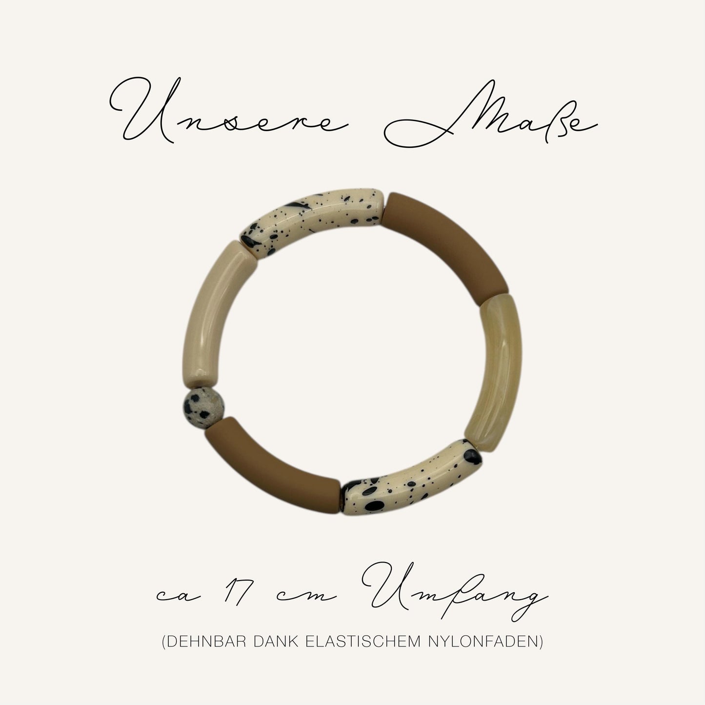 Tubearmband »Louise« | Halbedelstein | Acrylperlen | Armschmuck | retro | Bracelets | Geschenk