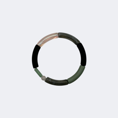 Tubearmband »Louise« | Halbedelstein | Acrylperlen | Armschmuck | retro | Bracelets | Geschenk