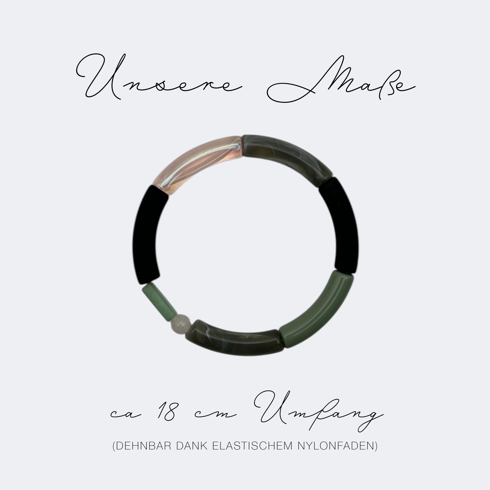 Tubearmband »Louise« | Halbedelstein | Acrylperlen | Armschmuck | retro | Bracelets | Geschenk