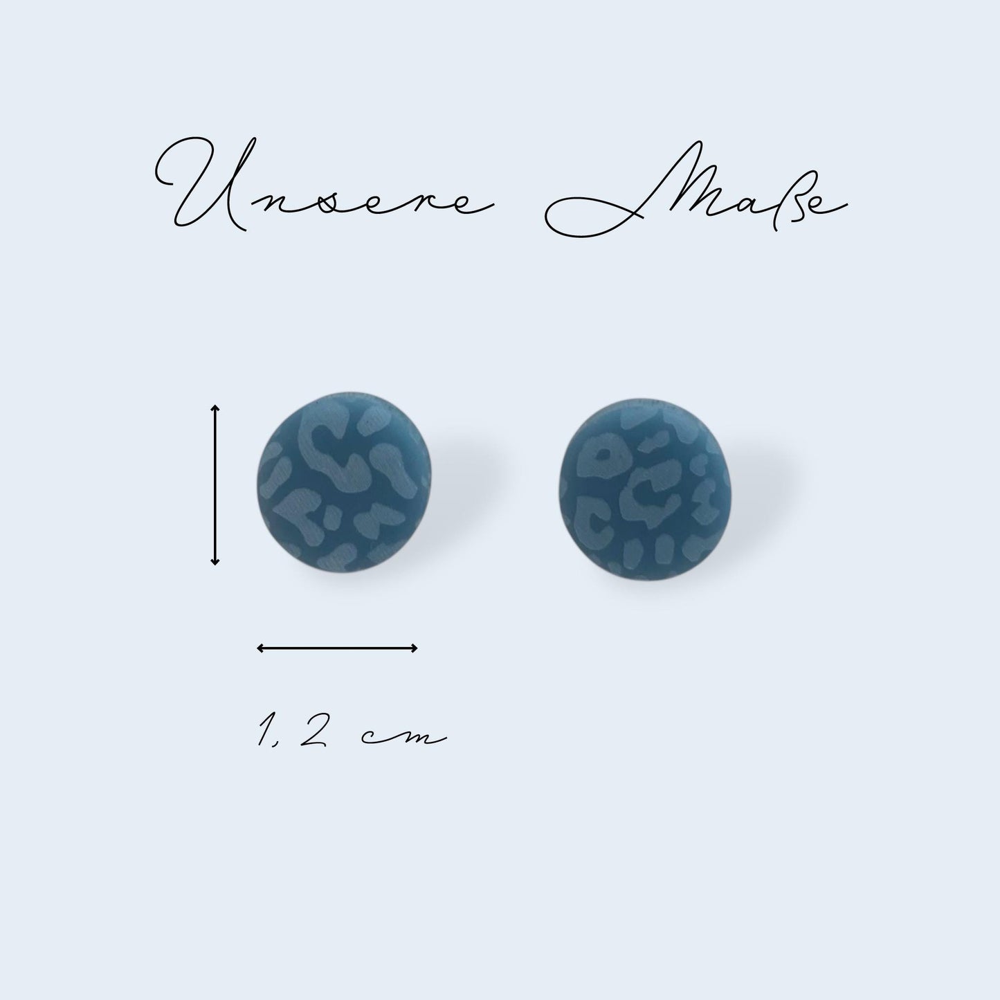 Ohrring-Stecker »Leonie« | allergikerfreundlich | blau matt graviertes Acryl | leicht