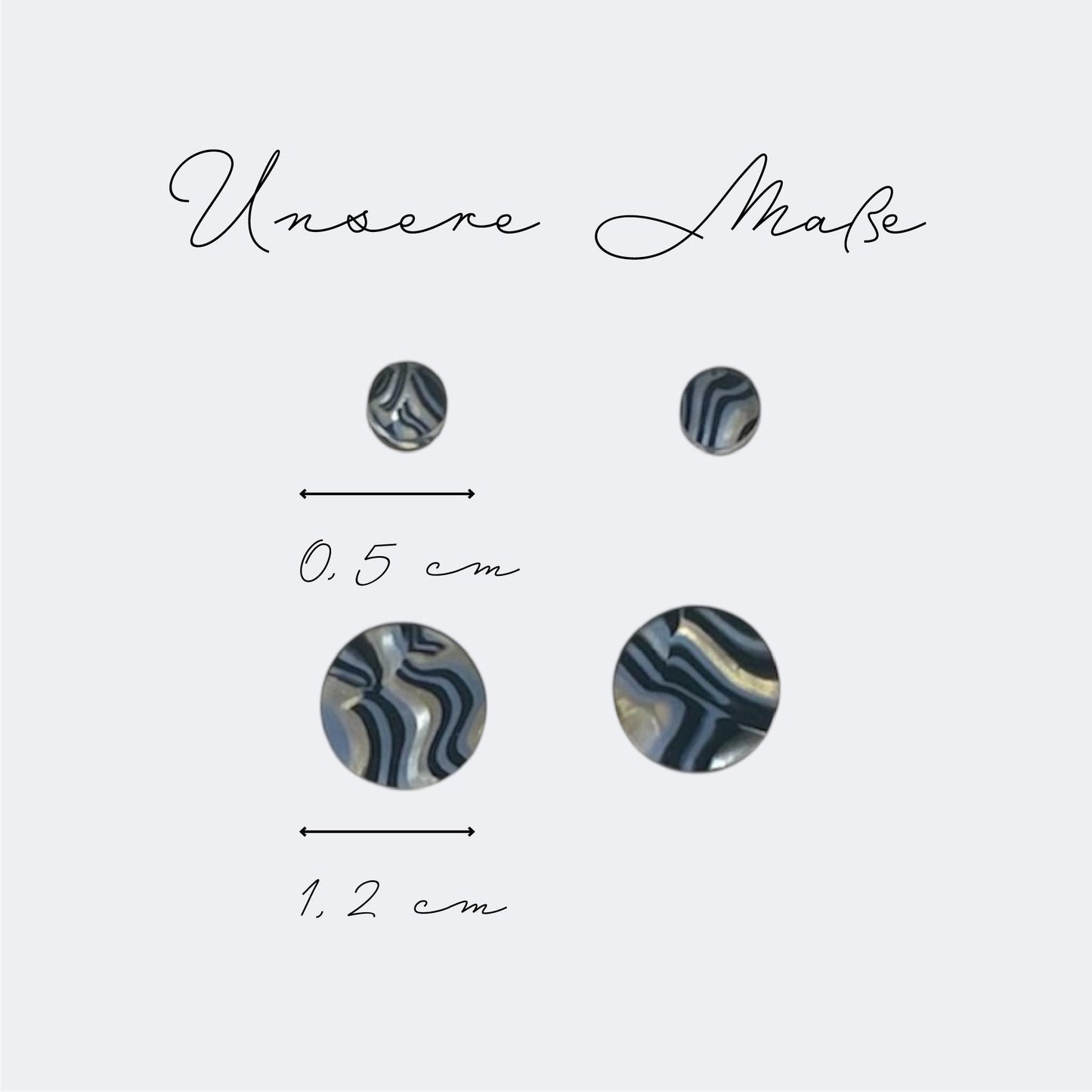 Ohrring-Stecker »Joanne« | allergikerfreundlich | Acetat gold blau schwarz | leicht