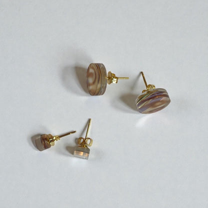 Ohrring-Stecker »Sophie« | allergikerfreundlich | Acetat gold lila olive | leicht