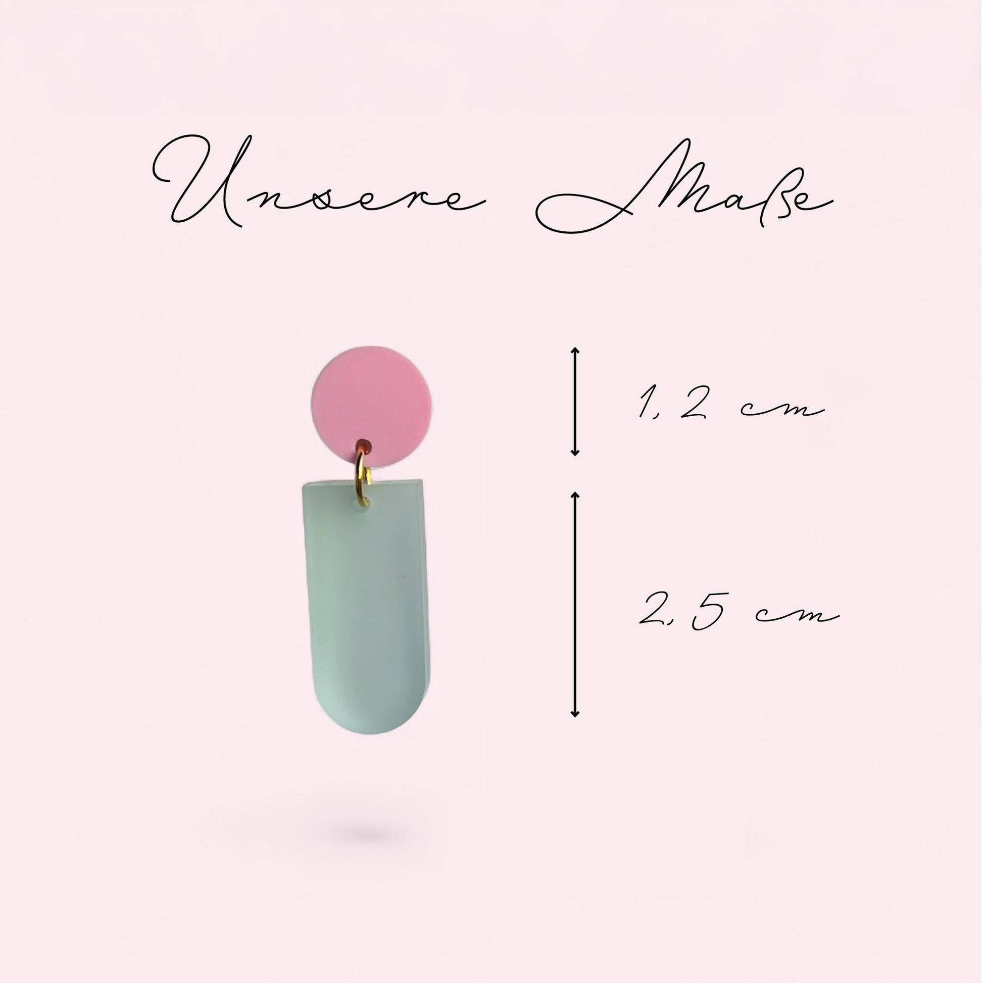 Ohrring »Lisbeth« | allergikerfreundlich | rosa matt und Frost satiniert | Trendfarbe | leichte Statement-Ohrringe | Schmuck