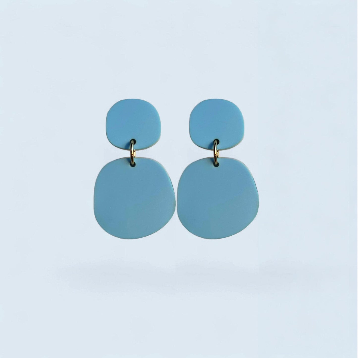 Ohrring »Jana« | allergikerfreundlich | asymmetrisch | 2-teilig | hellblau | leichte Statement-Ohrringe | Schmuck | Geschenk
