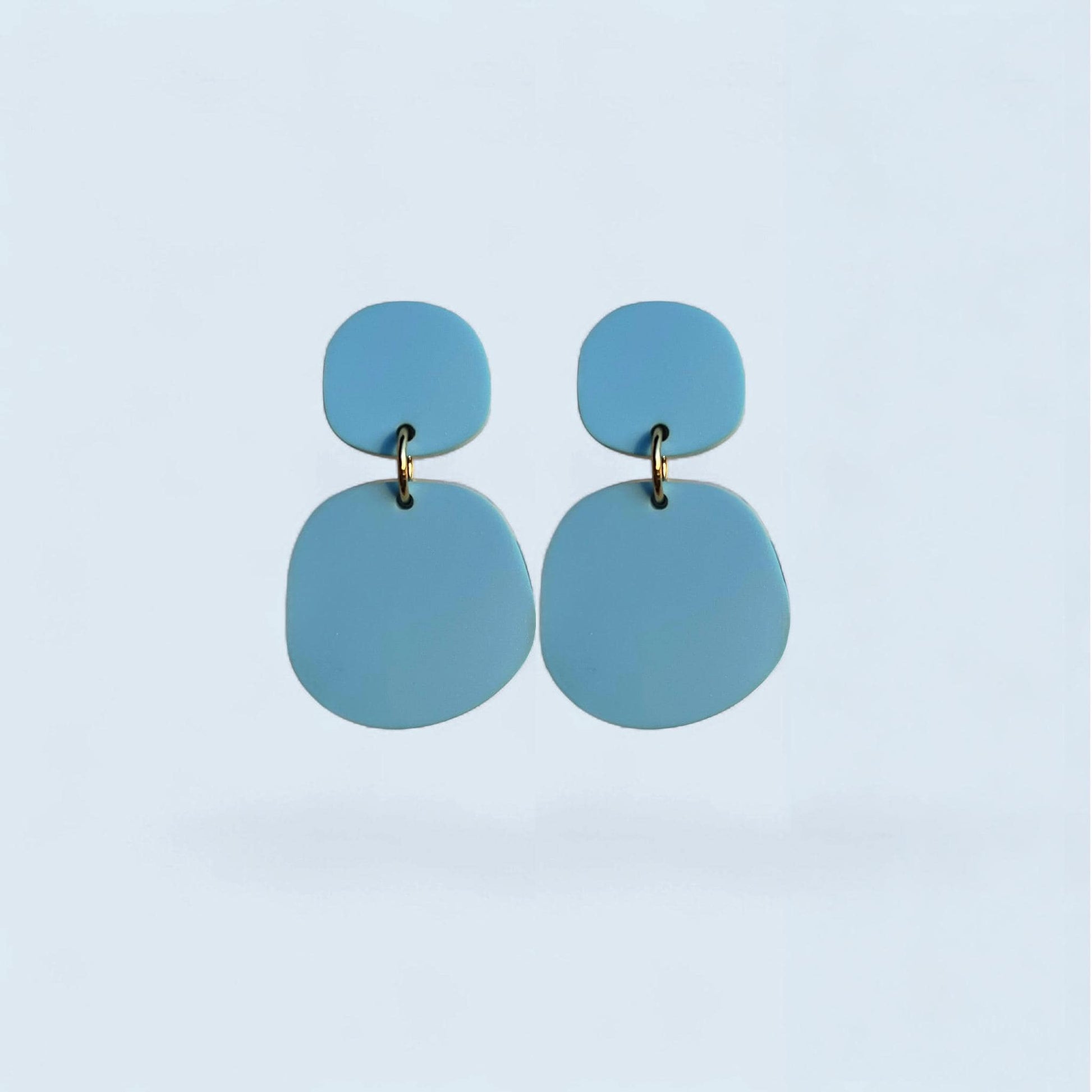 Ohrring »Jana« | allergikerfreundlich | asymmetrisch | 2-teilig | hellblau | leichte Statement-Ohrringe | Schmuck | Geschenk