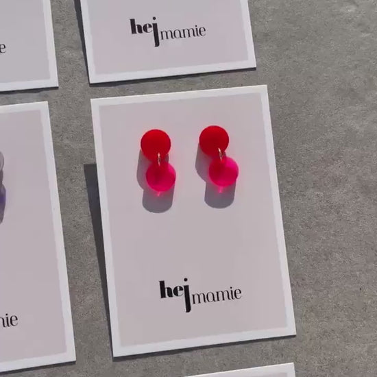 Ohrring »Lotta« | Farbvarianten | allergikerfreundlich | olivgrün und grün transparentes Acryl | leichte Statement-Ohrringe | Schmuck