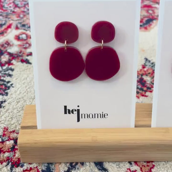 Ohrring »Jana« | allergikerfreundlich | asymmetrisch | 2-teilig | braun | leichte Statement-Ohrringe | Schmuck | Geschenk